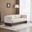 Canapé rembourré 77 po à accoudoirs carrés moderne 77 po avec base en bois massif (beige)-1795596343