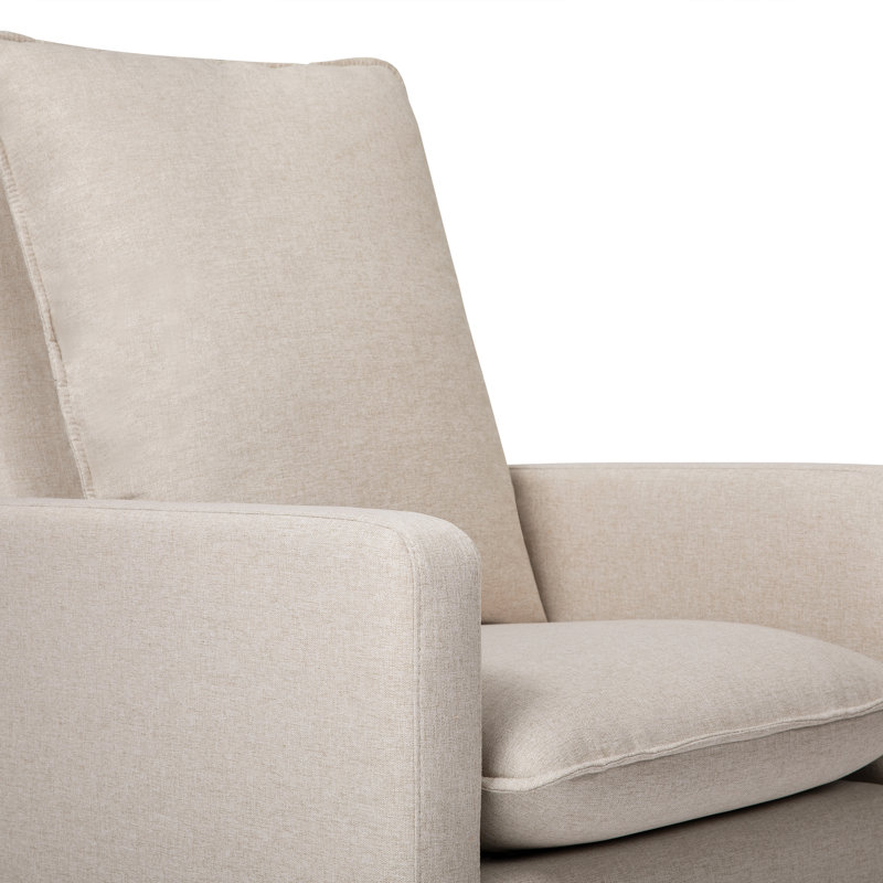 Cali Pillowback Swivel Glider, Beach Eco Weave/Black Base