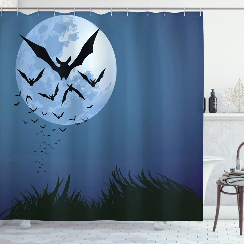 Shower Curtain with Hooks Included, 70" H x 69" W