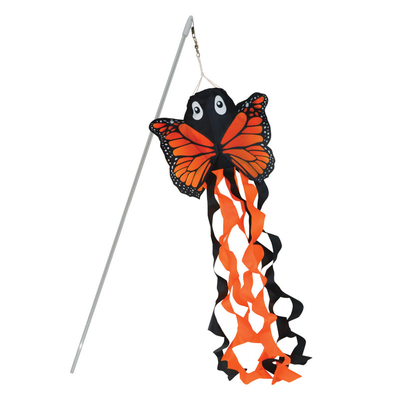 Monarch Butterfly Windsock on a Wand