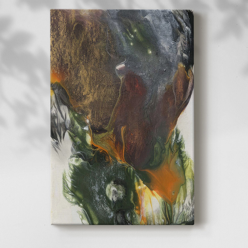 Orange vert II, reproduction d'art sur toile, H 27 po x l 18 po