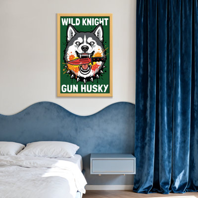 Animals Wild Knight Gun Husky Dog With Knife