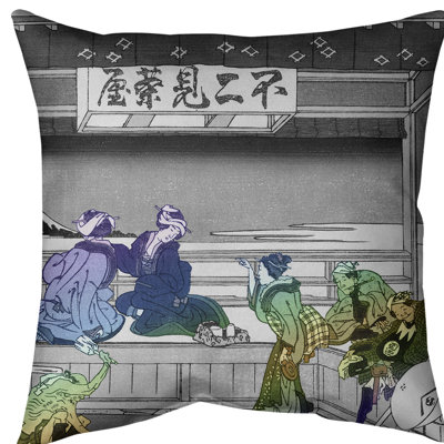 Coussin Katsushika Hokusai Yoshida at Tokaido