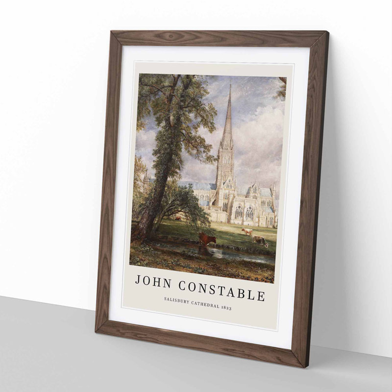 Salisbury Cathedral Vol.1 by John Constable - Picture Frame Graphic Art, 36cm H x 27cm W x 2cm D