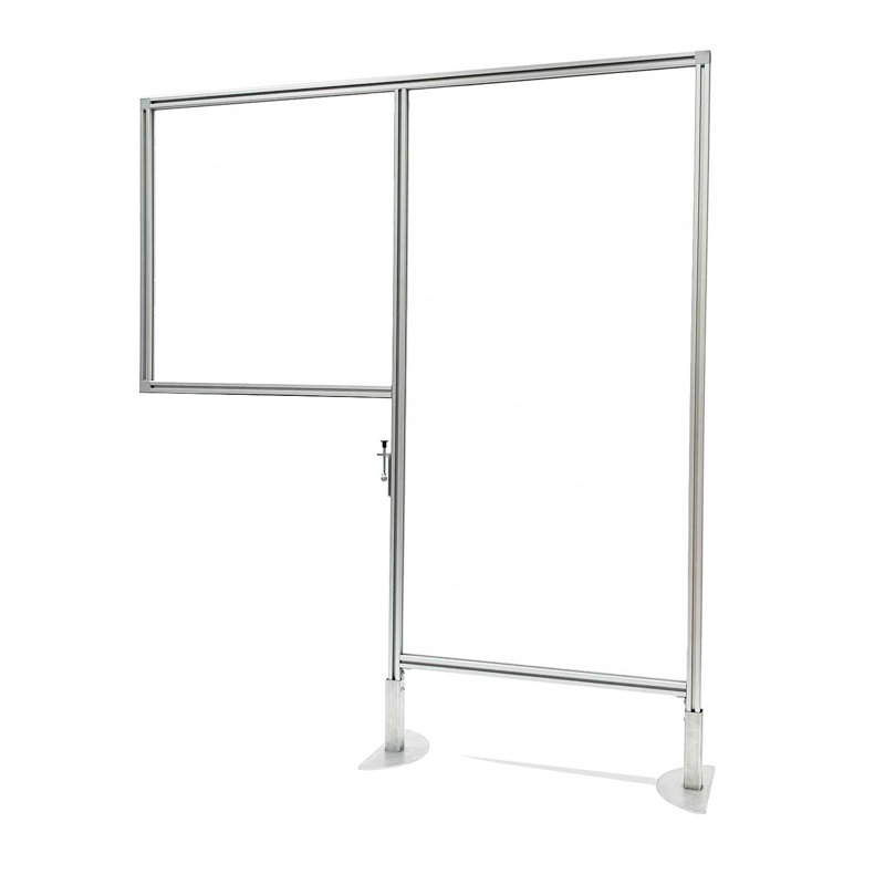 Cloison 2 panneaux Workstation, Transparent / tableau blanc