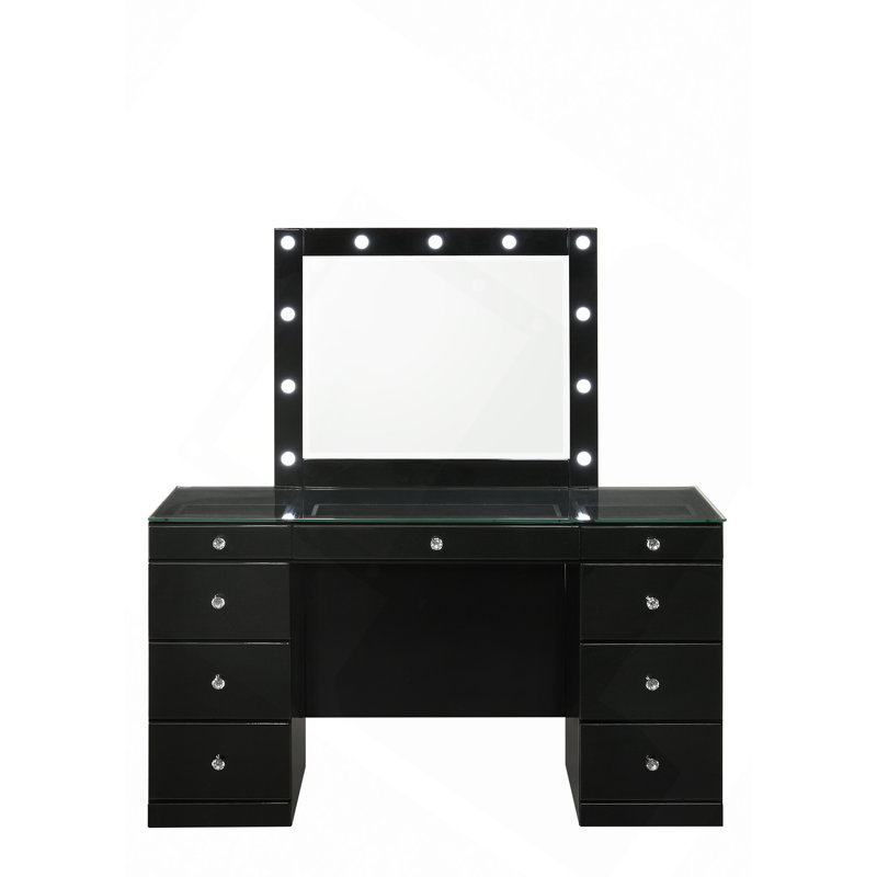 Ensemble de meuble-lavabo 2 pièces 2 pièces, Noir