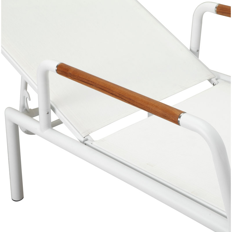 Dean Outdoor Teak Chaise Lounge