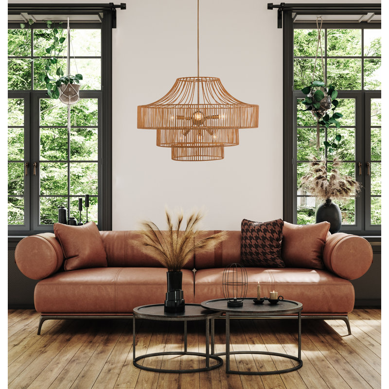 8-Light Outdoor Rattan Chandelier - Savoy House