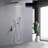 10" Rainfall Shower Head And Portable Handheld Faucet Wall Mounted In Oil-Rubbed Bronze With Head, Self-Cleaning Nozzle