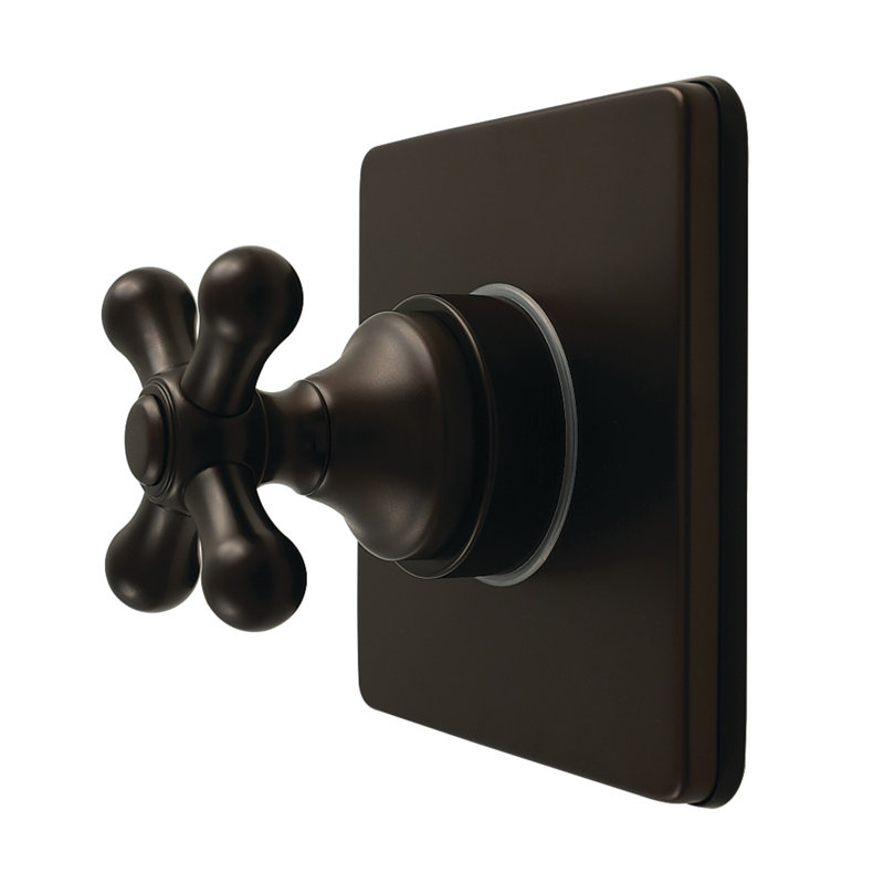 Kingston Brass Restoration Single-Handle Wall Mount Six-Way Diverter Valve with Trim Kit, Oil Rubbed Bronze