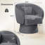 Fauteuil d'appoint pivotant avec dossier incurvé et coussin lombaire amovible à 360 degrés-1950287050-1950287092