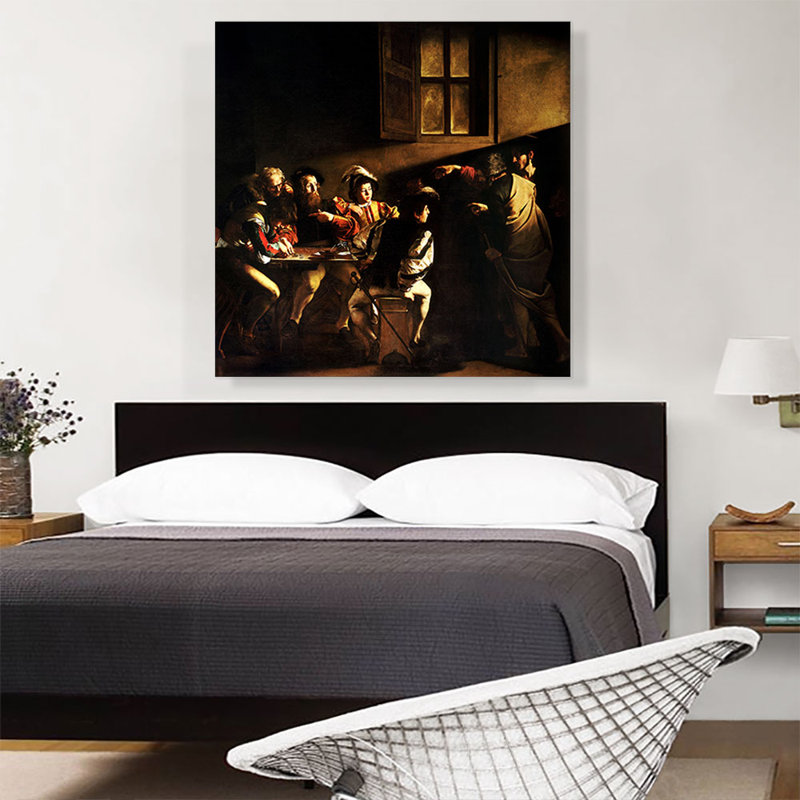 «The Calling Of Saint Matthew 1600», reproduction, H 36 po x l 36 po x P 0,75 po