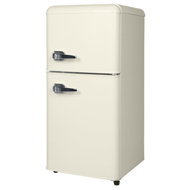 3.5Cu.Ft Compact Refrigerator Mini Fridge With Freezer, Cream