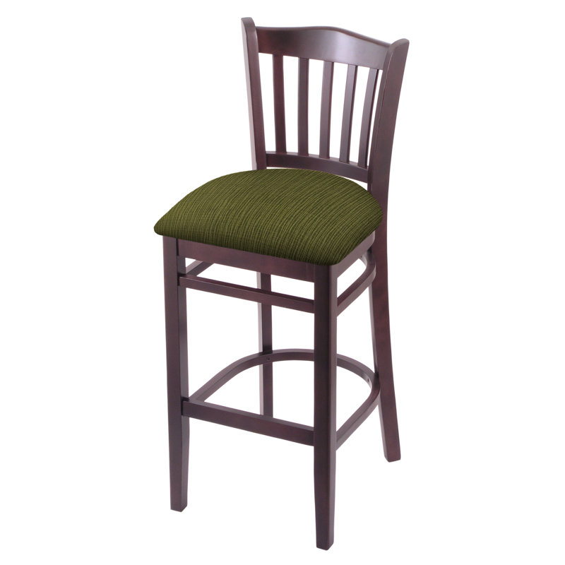 Tabouret de bar et de comptoir, Cerisier foncé, Perroquet graphique, Tabouret de comptoir (assise de 25 po de hauteur)