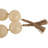 Decorative Swirled Beads with Tassels for Home Decor - Coastal Garland for Office, Desks, and Living Room Decoration - Ivory-869468753-861759112