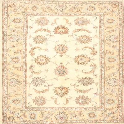 Tapis floral beige