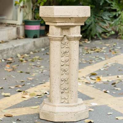 Support pour plante à piédestal sur colonne - Sable intérieur / extérieur 22,99 pouces - Oxyde de magnésium coloré idéal pour les plantes en pot fougères sans assemblage avec table d'appoint