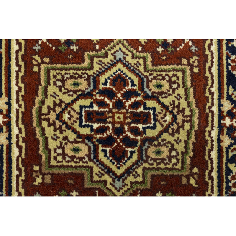 Hanoverton Oriental Handmade Hand-Knotted Rectangle 2' x 2'11" Wool Area Rug in Red/Black