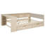 Lit plateforme en bois avec tablettes de rangement et tiroirs-1518563474-1518563475
