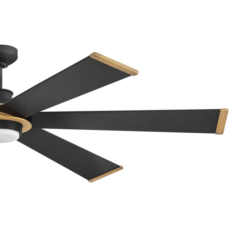 Hinkley Andros LED Ceiling Fan, Matte Black, Matte Black