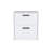 Nightstand Chequered, Two Drawes, White Finish-1806977336