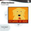 «Beware Of Dog», estampe numérique jaune et rouge, design par Stephen Huneck-1295695906-1295695907