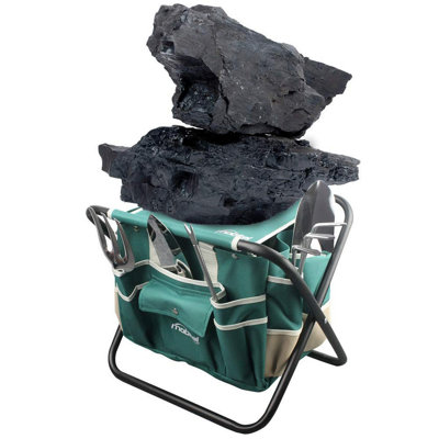 Heavy Duty Gardening Gift Tool Kit Including Folding Stool