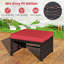 2 repose-pieds en rotin avec 2 coussins à fermeture à glissière pour terrasse-266507695
