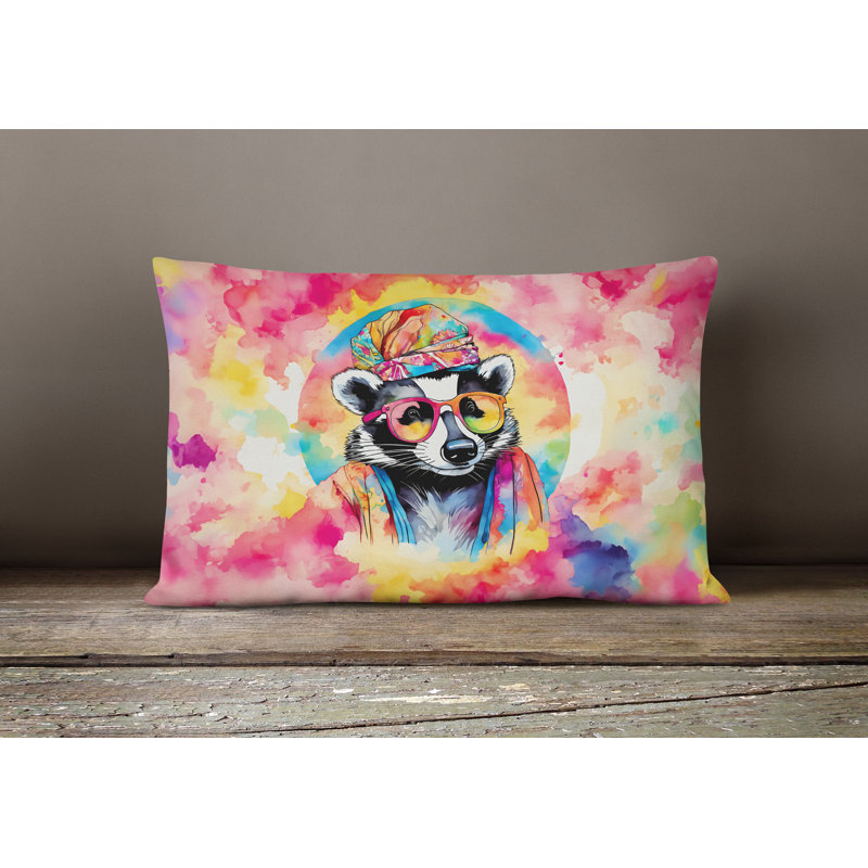 Hippie Animals Outdoor Throw Pillow
