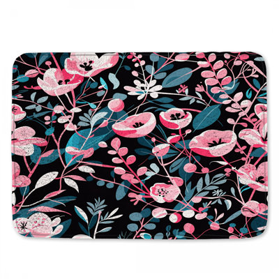 Tapis de bain floral Boho
