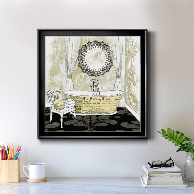 «Soake Times», cadre photo, impression sur toile, H 26,5 po x l 26,5 po x P 1,5 po, Cadre noir