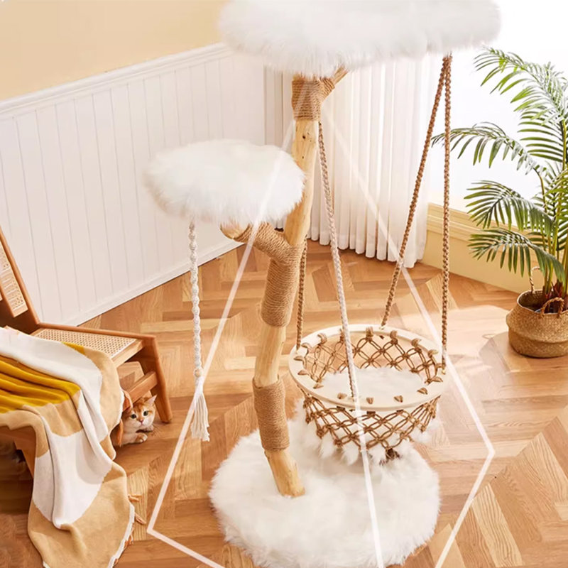 3 Tiers Cat Tree with Condons,Perch,Scratching Posts