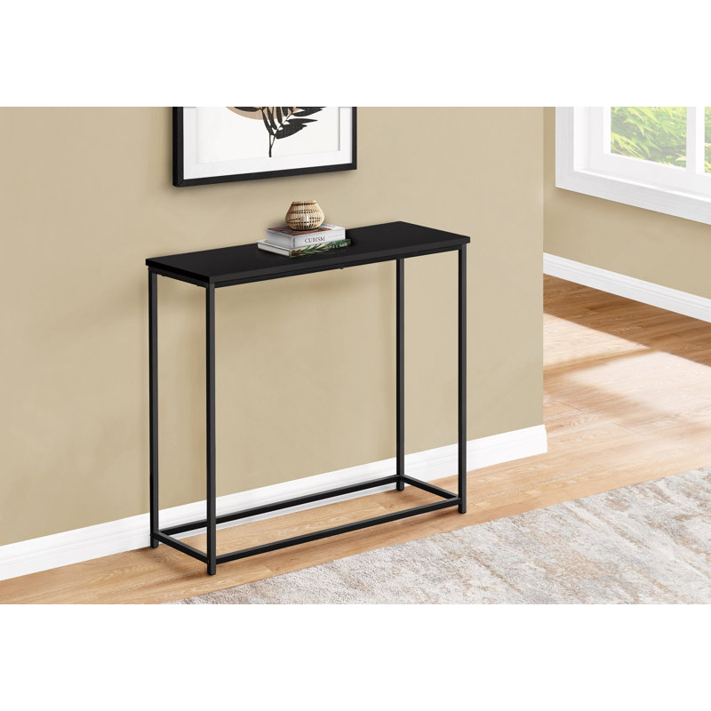 Accent Table, Console, Entryway, Narrow,Living Room, Bedroom, Metal, Contemporary, Black