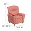 Contemporary Kids Recliner with Cup Holder-1383255995