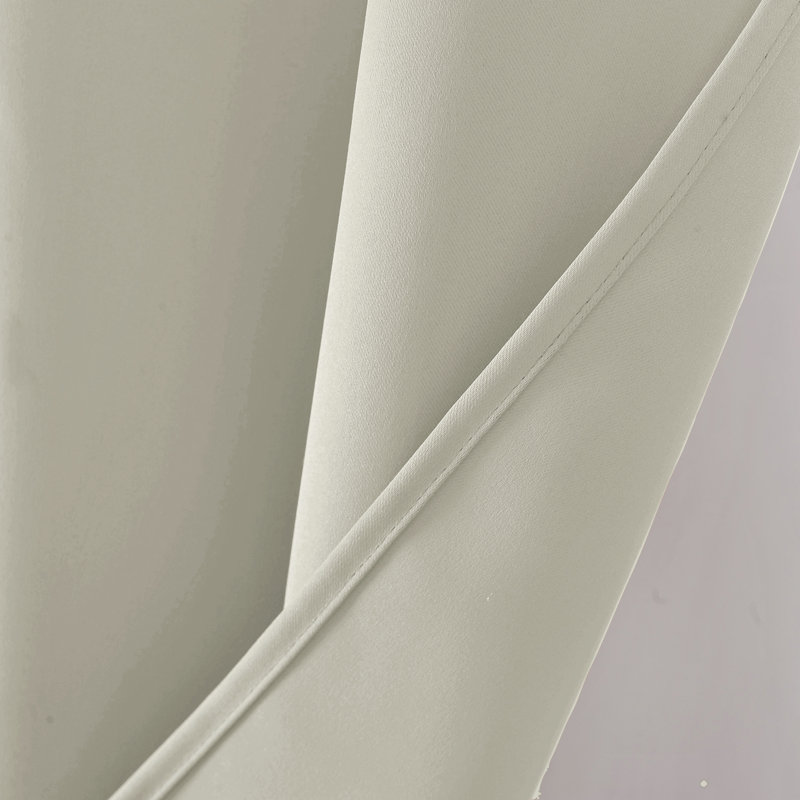 Fitnat 100% Blackout Window Curtain Panel, 52" W x 84" L, Light Beige