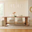 Nonnie Rectangular Natural Brown Wood Dining Table-99238330