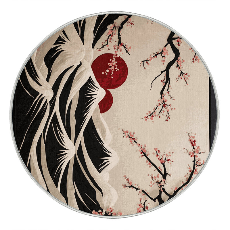 Scarlet Mist Rug, Round 5'