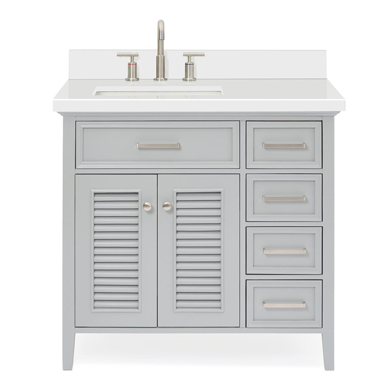 Ensemble de meuble-lavabo simple 37 po Bodhin, Gris