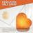 Himalayan Glow USB Salt Lamp, Multicolor Hand Carved Heart Shape Salt Lamp with Neem Wooden Base