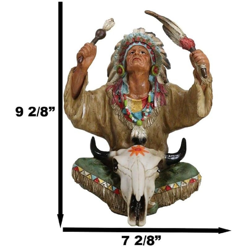 Chef indien avec crâne de taureau