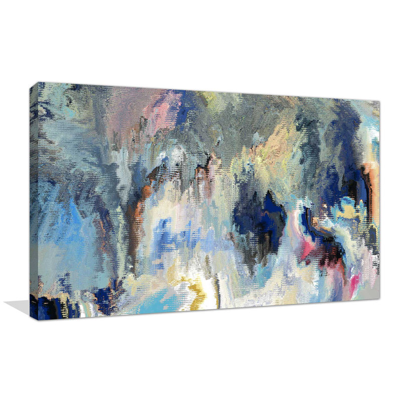 « abstract rêve », reproduction de peinture à l’acrylique sur toile tendue, H 24 po x l 40 po x P 1,5 po