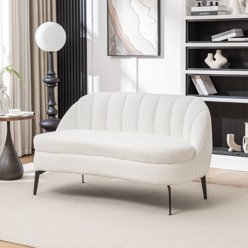 Bula 50'' Upholstered Loveseat, White