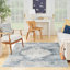 Tapis bleu / ivoire lavable en machine Privette-1573646383
