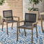 De 2 chaises pour l'extérieur - Bois et filet gris