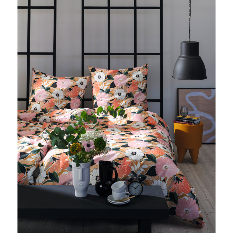 Smilla Floral Duvet Cover Set with Pillowcases, Single - 1 Pillowcase (80 x 80 cm)