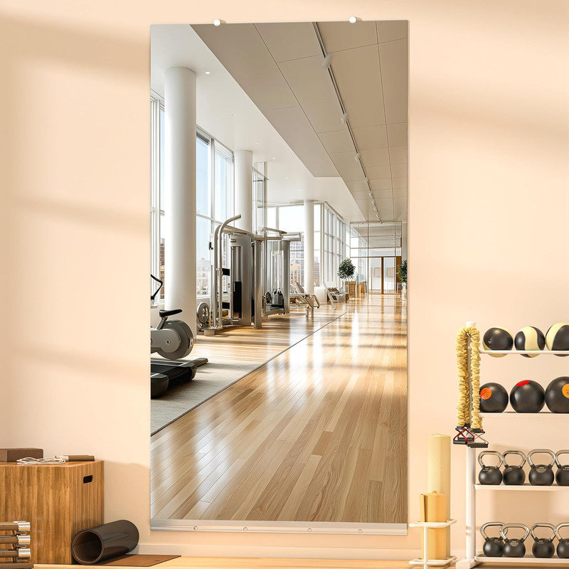 Miroir mural pleine longueur Ebern Designs, 83 po x 39 po