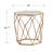 Zakariyah Mirrored Glass Top End Table
