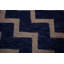 Grand tapis marocain moderne bleu géométrique 12 x 16