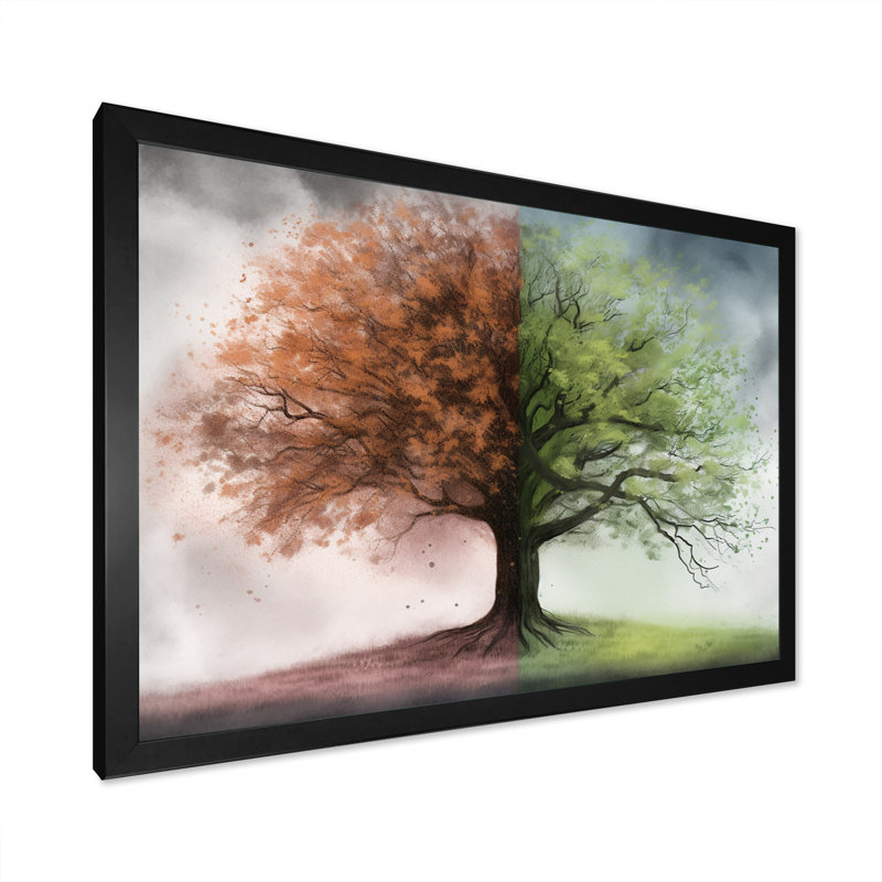 «Rouslan Tree Season Season I», reproduction sur toile, H 12 po x l 20 po x P 1 po, Cadre photo noir