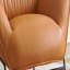 Fauteuil d'appoint et repose-pieds en cuir fleur-526376492